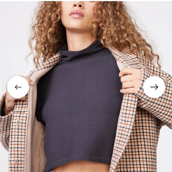 MONROW BRUSHED RIB MOCK NECK TOP - Picture 3 of 9